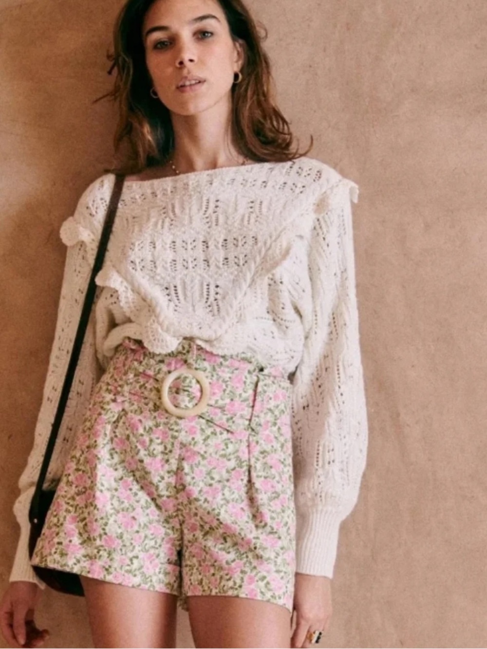 Sezane Rome shorts in peony print size 36